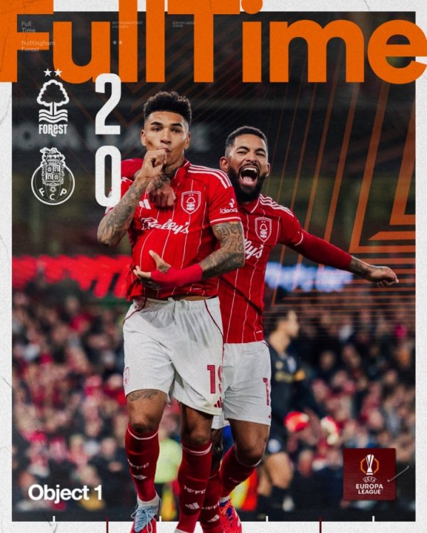 肃除10场不堪！诺丁汉丛林2-0波尔图，怀特、伊戈尔-热苏斯点射